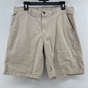 Johnnie-O Mens Khaki West Coast Prep Stretch Twill Chino Shorts Size 35 Tan